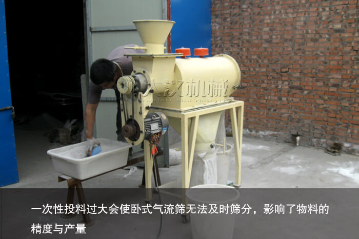 臥式氣流篩的一次性投料多少