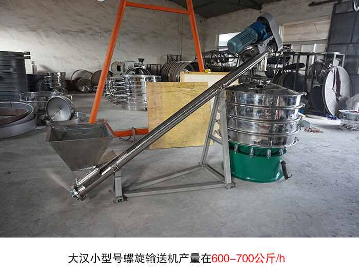 小型號(hào)的螺旋輸送機(jī)輸量